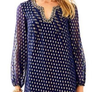 Lilly Pulitzer Navy w/gold detail dress